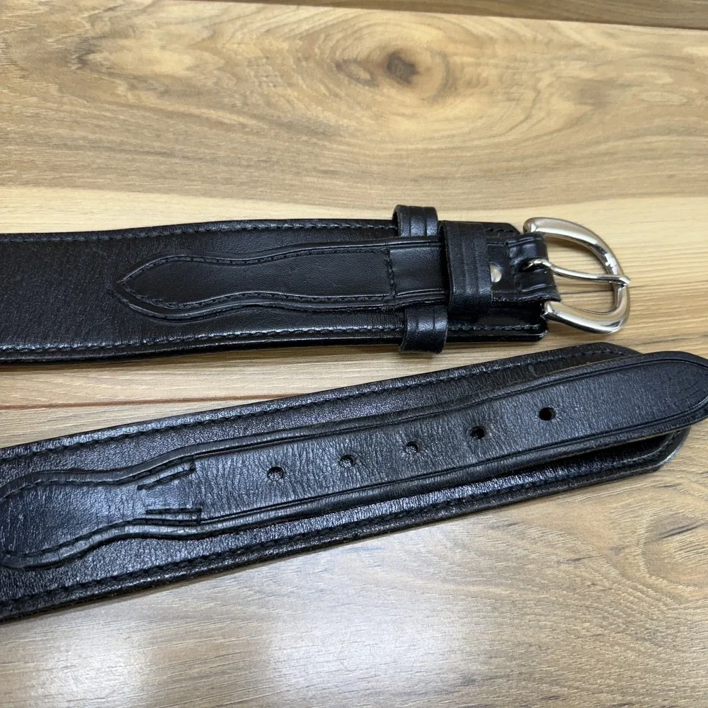 DON HUME Duty Belt 32 Black‎ Leather 2.25 in Oklahoma USA Made
